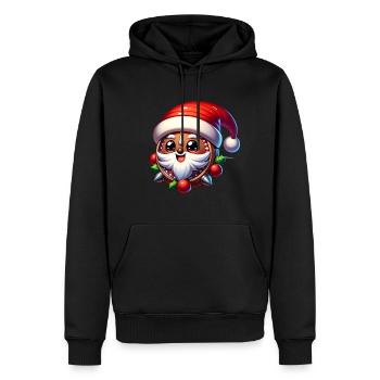 Nicolas - Sweat à capuche Premium bio Homme - noir - Devant - Nico (187cm)
