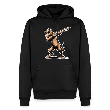 Stylish Dabbing Dromedary Design Gift - Men’s Premium Organic Hoodie - black - Front - Nico (187cm)