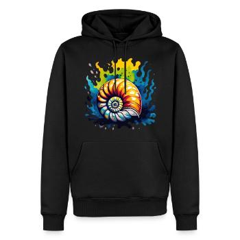 Geologie - Fossil - Männer Premium Bio Hoodie - Schwarz - Vorne - Nico (187cm)