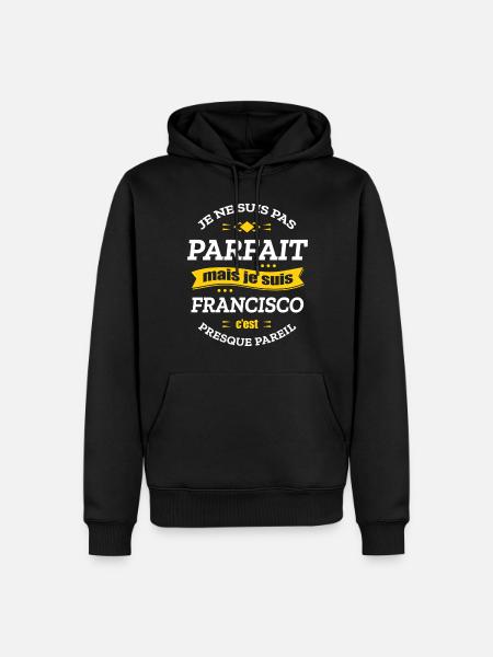 FRANCISCO PARFAIT - PRENOM FRANCISCO - Sweat à capuche Premium bio Homme - noir