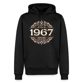 Limited Edition 1967 Vintage Geburtstag Geschenk - Männer Premium Bio Hoodie - Schwarz - Vorne - Nico (187cm)