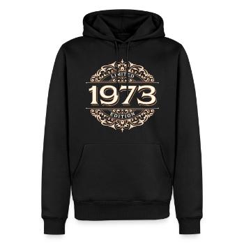 Limited Edition 1973 Vintage Geburtstag Geschenk - Männer Premium Bio Hoodie - Schwarz - Vorne - Nico (187cm)