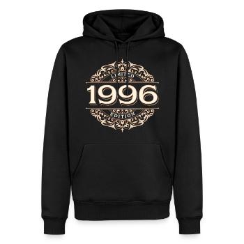 Limited Edition 1996 Vintage Geburtstag Geschenk - Männer Premium Bio Hoodie - Schwarz - Vorne - Nico (187cm)