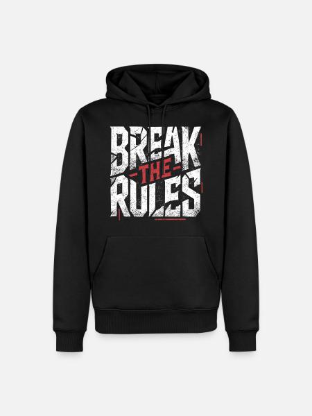 Break the Rules - Men’s Premium Organic Hoodie - black