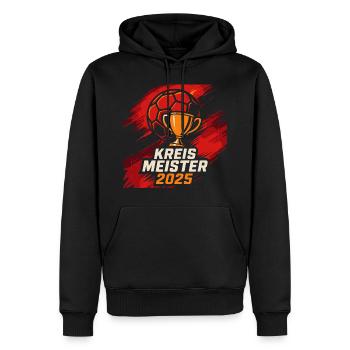 Handball Meister 2025 Kreismeister - Männer Premium Bio Hoodie - Schwarz - Vorne - Nico (187cm)