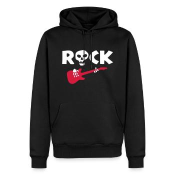 rock_skeleton - Sweat à capuche Premium bio Homme - noir - Devant - Nico (187cm)