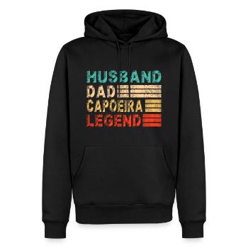 Capoeira Dad Training Style Fighter Funny Vintage - Männer Premium Bio Hoodie - Schwarz - Vorne - Nico (187cm)