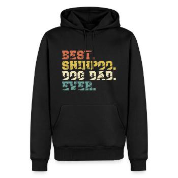 Shih Poo Shihpoo Hund Mix Dad Papa Herrchen - Männer Premium Bio Hoodie - Schwarz - Vorne - Nico (187cm)