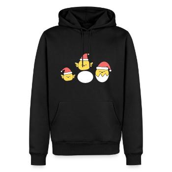 Weihnachten | Party | Küken - Männer Premium Bio Hoodie - Schwarz - Vorne - Nico (187cm)