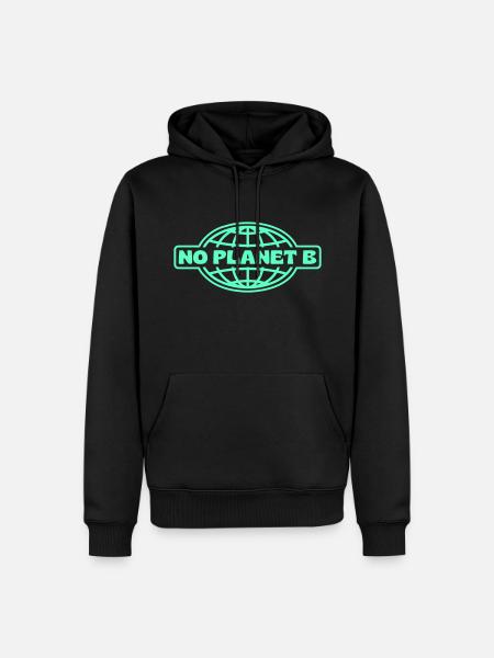NO PLANET B - Männer Premium Bio Hoodie - Schwarz