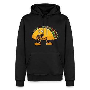 Taco isst einen Taco - Männer Premium Bio Hoodie - Schwarz - Vorne - Nico (187cm)