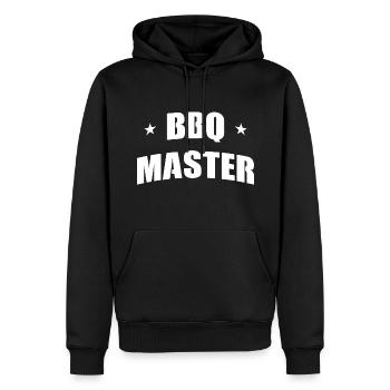 BBQ master with stars - Men’s Premium Organic Hoodie - black - Front - Nico (187cm)