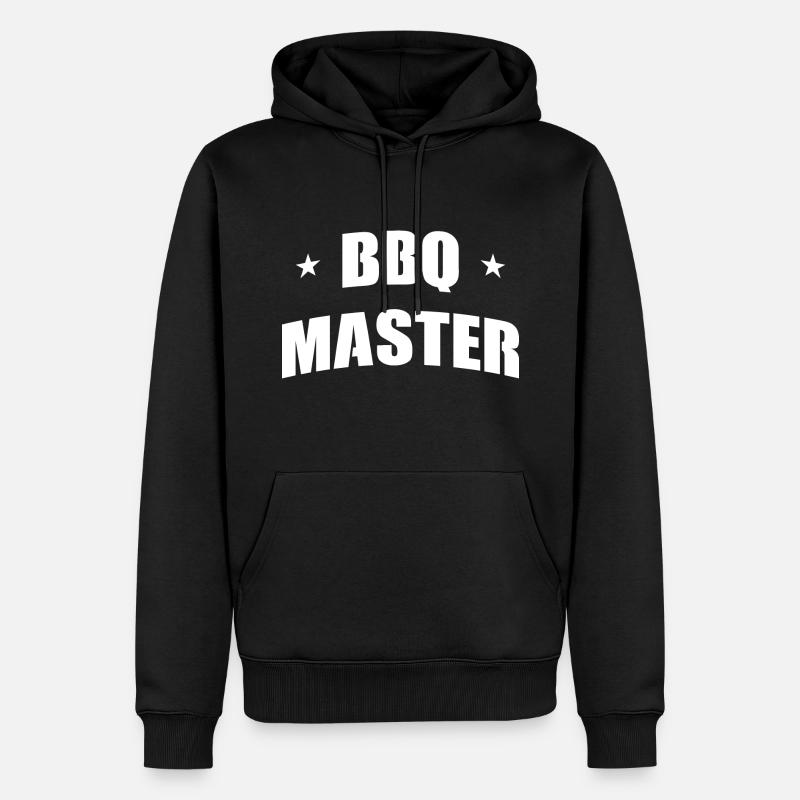 BBQ master avec étoiles - Sweat à capuche Premium bio Homme - noir