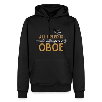 Oboe Oboist Orchestra Musicien - Sweat à capuche Premium bio Homme - noir - Devant - Nico (187cm)