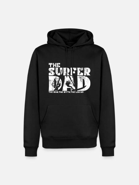 Windsurfing Windsurfer Surfer Dad Holiday Funny - Men’s Premium Organic Hoodie - black