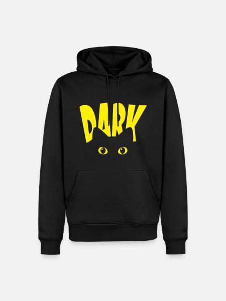 Chat noir foncé - Sweat à capuche Premium bio Homme - noir