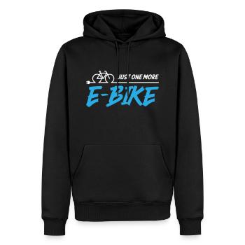 Encore un vélo électrique - Sweat à capuche Premium bio Homme - noir - Devant - Nico (187cm)