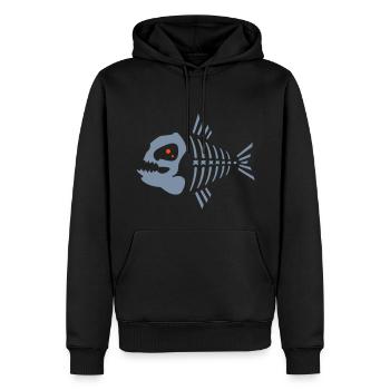 pyranha_2c_ - Sweat à capuche Premium bio Homme - noir - Devant - Nico (187cm)