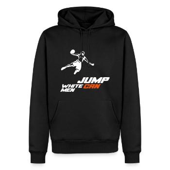 White Men Can Jump Dunk - Männer Premium Bio Hoodie - Schwarz - Vorne - Nico (187cm)