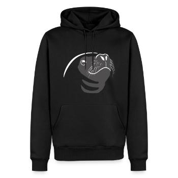 Robbe süsse Geschenkidee Robben Seelöwe Nordsee - Männer Premium Bio Hoodie - Schwarz - Vorne - Nico (187cm)