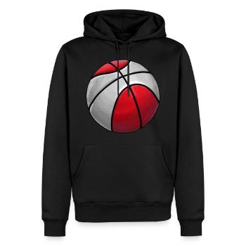 Cool Basketball Sticker Basketball Club - Sweat à capuche Premium bio Homme - noir - Devant - Nico (187cm)