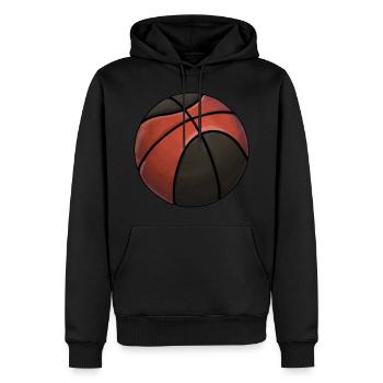 Basketball Sticker Basketbälle Liebhaber - Männer Premium Bio Hoodie - Schwarz - Vorne - Nico (187cm)