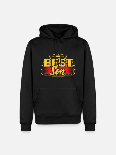 Sohn Geburt Junge Geschenkidee - Männer Premium Bio Hoodie - Schwarz