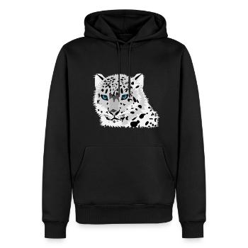 TIGRE POLAIRE - Sweat à capuche Premium bio Homme - noir - Devant - Nico (187cm)