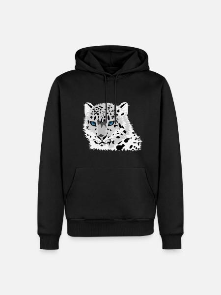 POLAR TIGER - Männer Premium Bio Hoodie - Schwarz