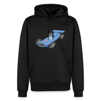 Rennwagen - Männer Premium Bio Hoodie - Schwarz - Vorne - Nico (187cm)