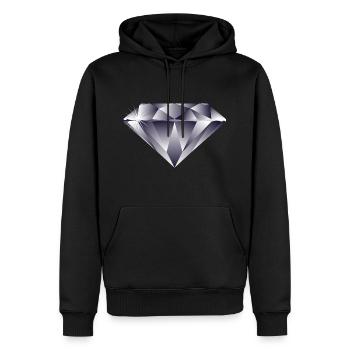 diamant - Sweat à capuche Premium bio Homme - noir - Devant - Nico (187cm)