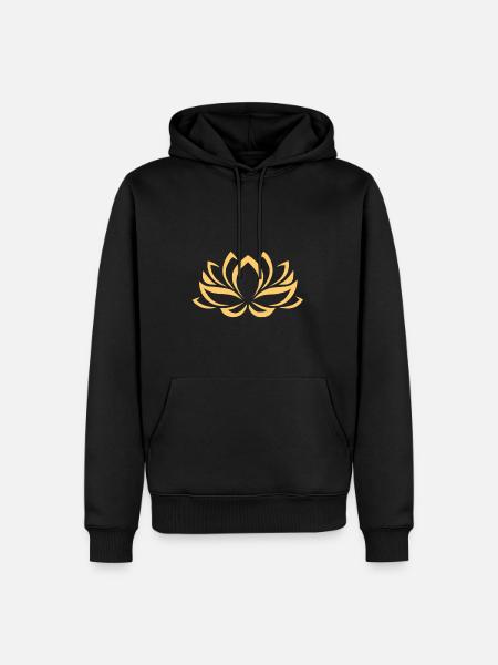 Lotus Blüte Peace - Männer Premium Bio Hoodie - Schwarz