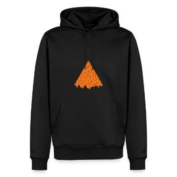 grime de triangle - Sweat à capuche Premium bio Homme - noir - Devant - Nico (187cm)