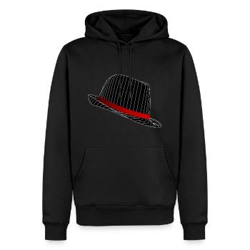 Elegant hat in pinstripe design. - Men’s Premium Organic Hoodie - black - Front - Nico (187cm)