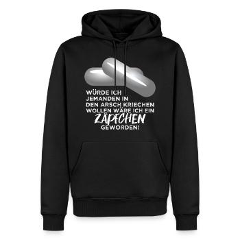 Suppositoires Arschkriecher Schleimer hypocrite Funny - Sweat à capuche Premium bio Homme - noir - Devant - Nico (187cm)