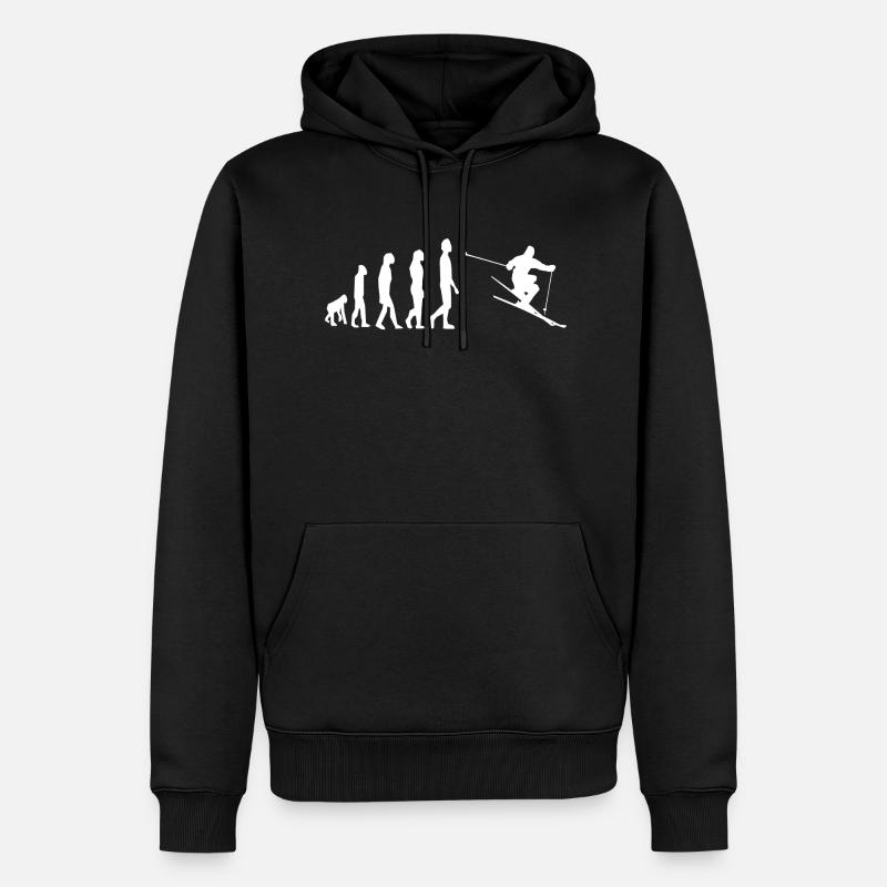 Ski Evolution Skiing - Männer Premium Bio Hoodie - Schwarz