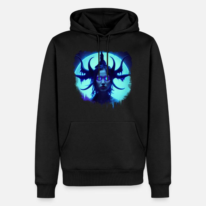 Demon der Eiszeit - Männer Premium Bio Hoodie - Schwarz