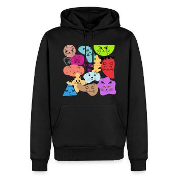 I Love Cats Textless - Männer Premium Bio Hoodie - Schwarz - Vorne - Nico (187cm)