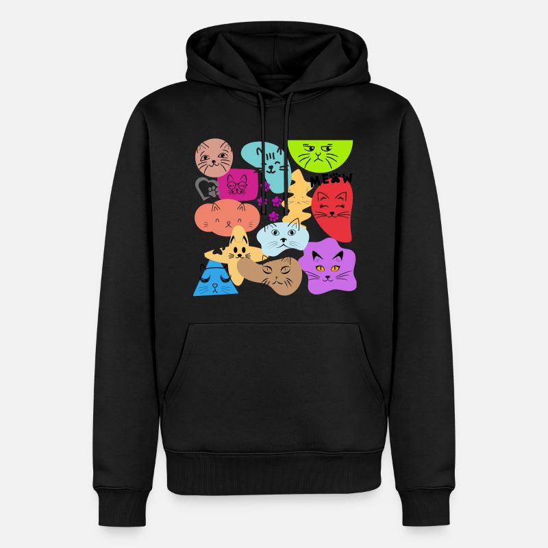 J’aime les chats sans texte - Sweat à capuche Premium bio Homme - undefined