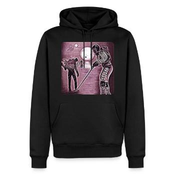 Collection homme | Mode en ligne - Sweat à capuche Premium bio Homme - noir - Devant - Nico (187cm)
