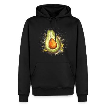 Avocado Comic Cartoon Style - Männer Premium Bio Hoodie - Schwarz - Vorne - Nico (187cm)