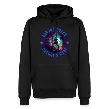 Canyon search best nature, retro - Men’s Premium Organic Hoodie - black - Front - Nico (187cm)