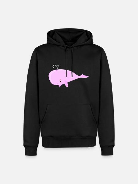 Wal Rose - Sweat à capuche Premium bio Homme - noir