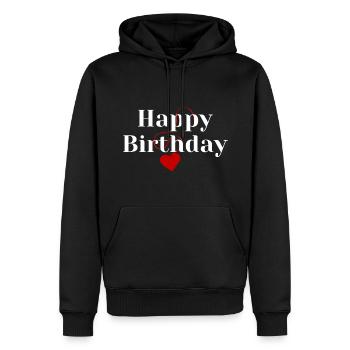 Bon anniversaire - Sweat à capuche Premium bio Homme - noir - Devant - Nico (187cm)
