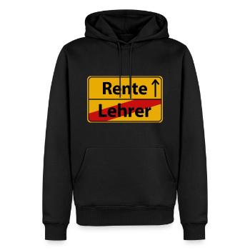Lehrer Rente Renteneintritt Sprüche Lustige Witzig - Männer Premium Bio Hoodie - Schwarz - Vorne - Nico (187cm)