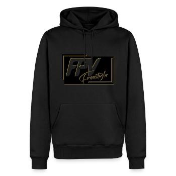 Drone - Sweat à capuche Premium bio Homme - noir - Devant - Nico (187cm)