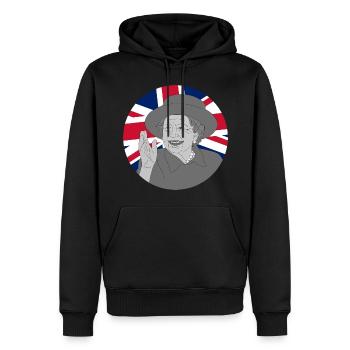 RIP Queen Elizabeth II - Männer Premium Bio Hoodie - Schwarz - Vorne - Nico (187cm)