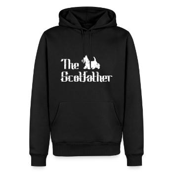 Schottischer Scottish Terrier Hund Papa Scotfather - Männer Premium Bio Hoodie - Schwarz - Vorne - Nico (187cm)