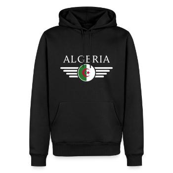 Ich liebe Algerien, Eleganz Stil Design T-Shirt - Männer Premium Bio Hoodie - Schwarz - Vorne - Nico (187cm)