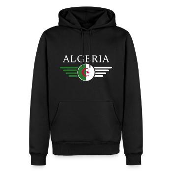 Ich liebe Algerien, Eleganz Stil Design T-Shirt - Männer Premium Bio Hoodie - Schwarz - Vorne - Nico (187cm)